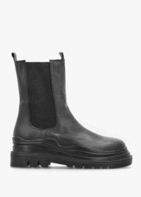 DF By DANIEL Wavy Black Tall Chelsea Boots Colour: Bke, Size: 41