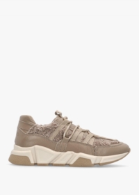 DWRS Los Angeles Taupe Teddy Fleece Chunky Trainers Size: 41, Colour: