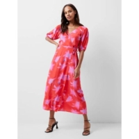 French Connection Womens Raspberry Sorbet Aurora Christy Delphine Dress