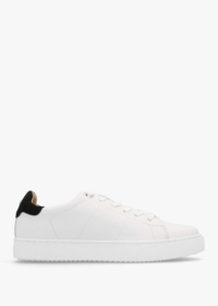 MODA IN PELLE Brandie White Leather Black Ankle Tab Trainers Size: 41,