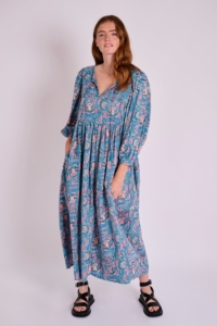 MuthaHood Drifting Midaxi Block Print Cotton Dress