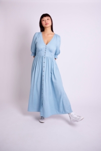 MuthaHood Felicity Chambray Midi Dress