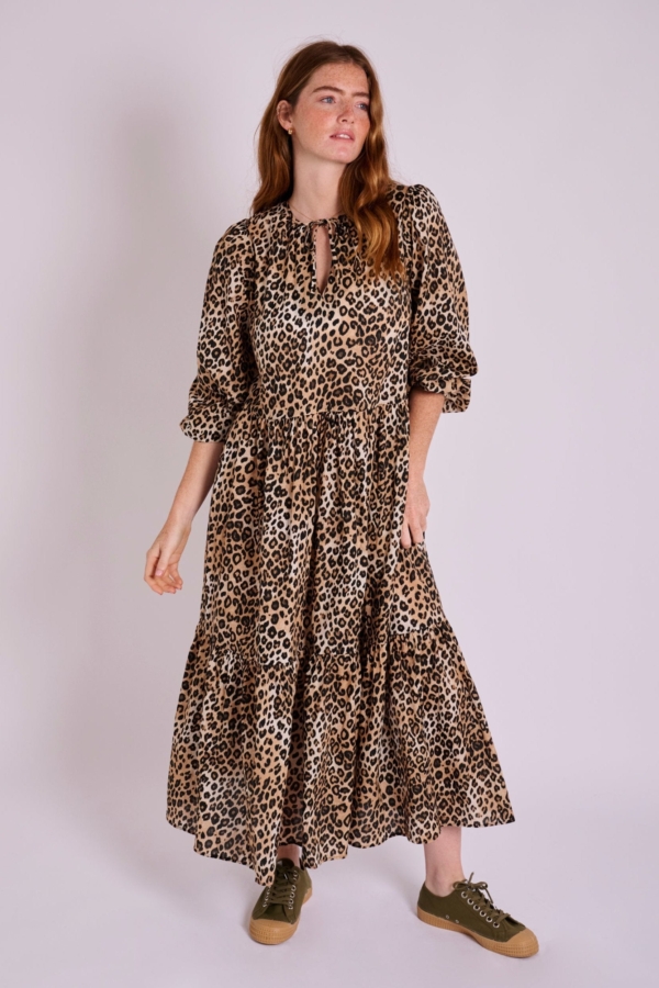 MuthaHood Lana Leopard Midi Dress