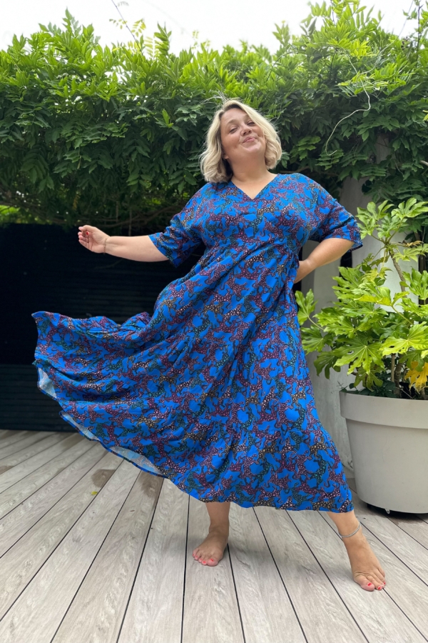 MuthaHood Leaping Leopard Maxi Dress