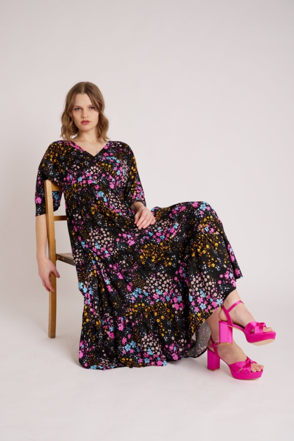 MuthaHood Zinnia Floral Maxi Dress