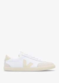 VEJA Volley White Pierre Canvas Trainers Size: 39, Colour: Beige Fabri